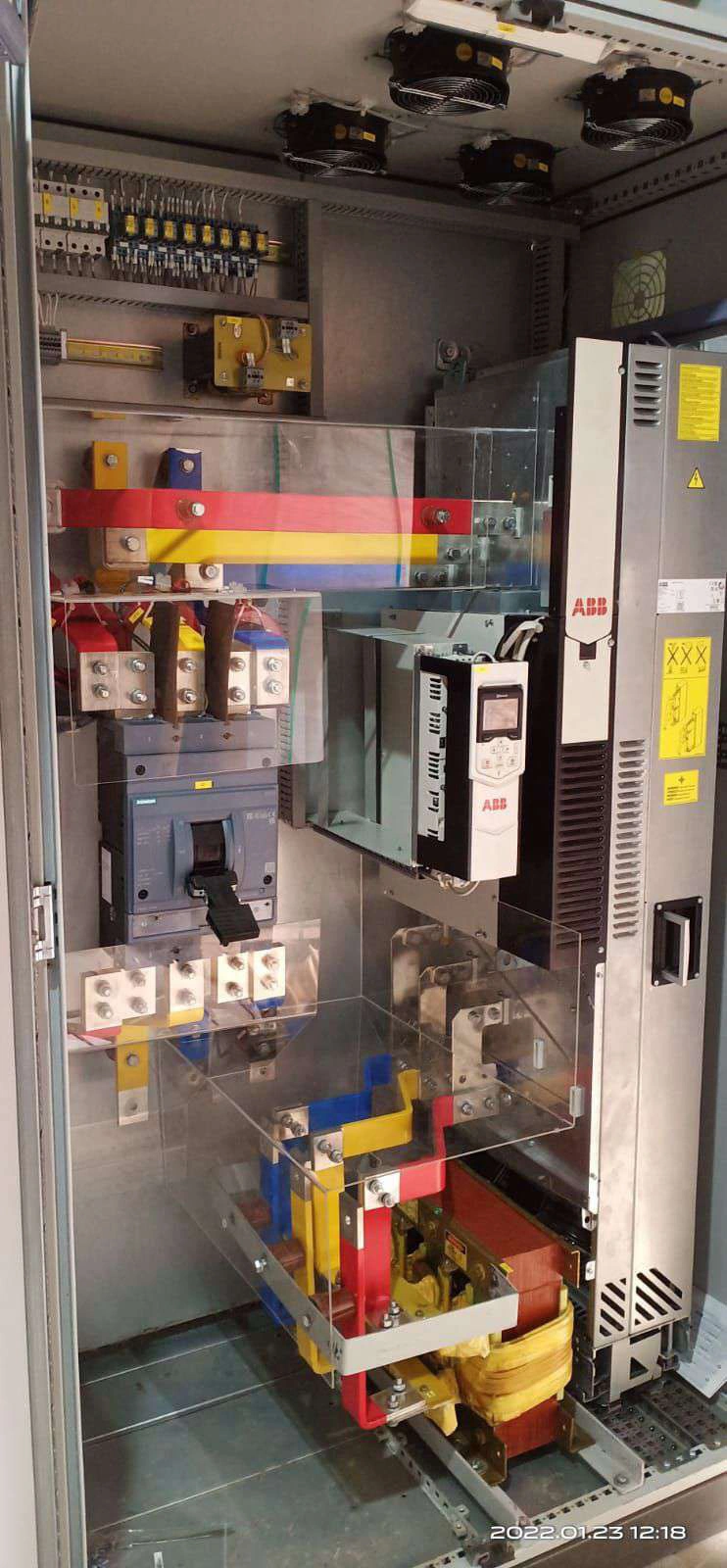 Internal wiring layout and component chassis view